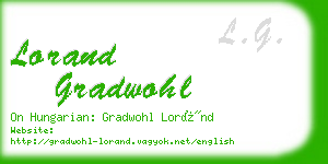 lorand gradwohl business card